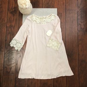 Altar’d State Flowy Dress with Lace Detail